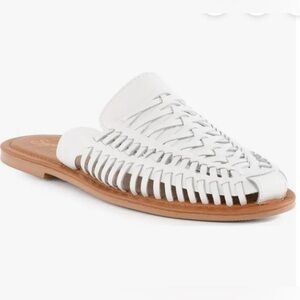 Seychelles Women’s Off White Woven Leather Realm Mule NEW